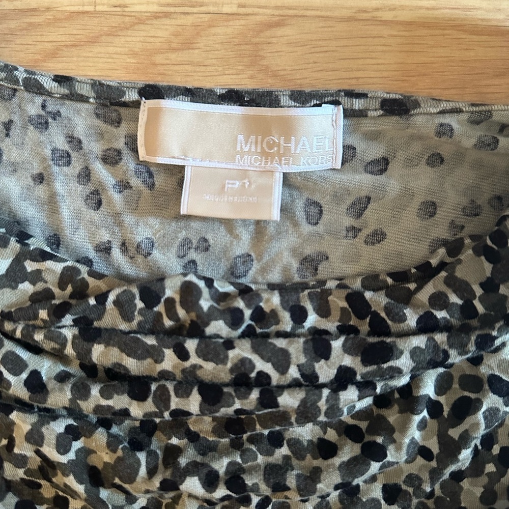 Michael Kors Leopard Print Top- Sz P